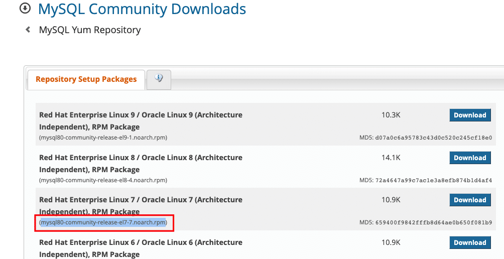 mysql commynity download