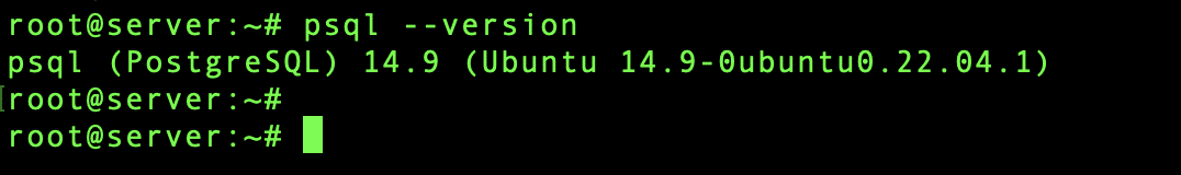 PostgreSql version using the psql command