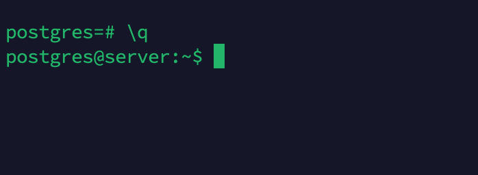 quit postgres prompt
