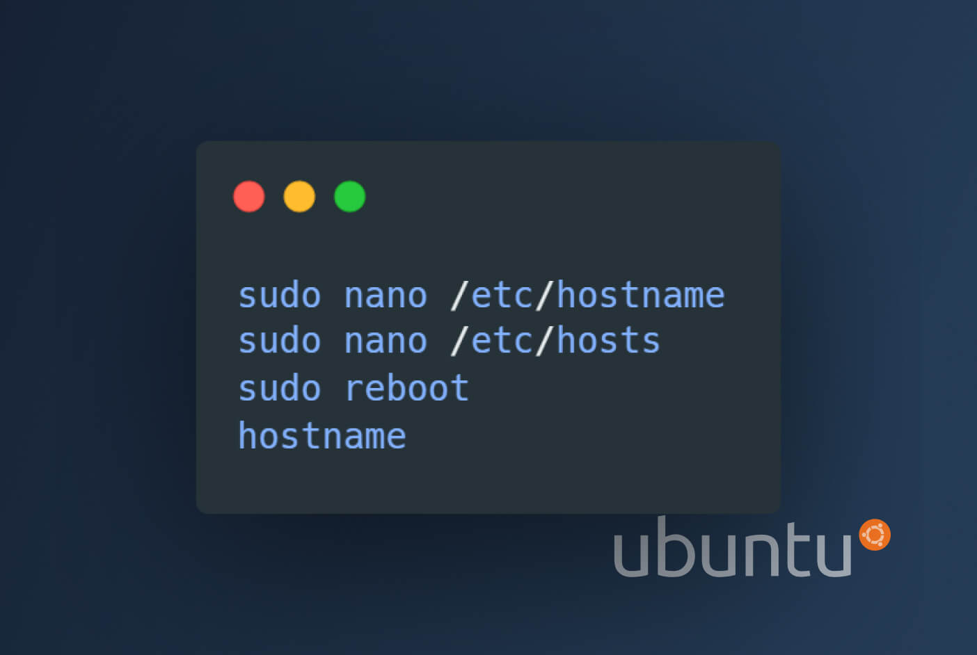 ubuntu change hostname