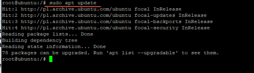 sudo apt update