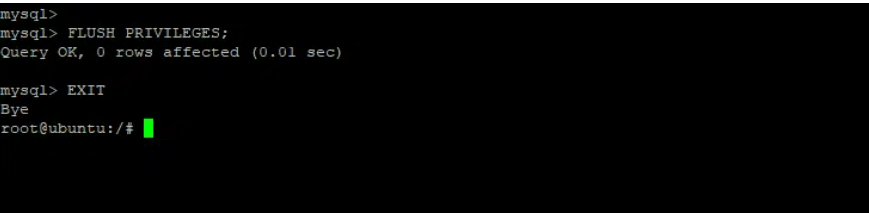 flush previledges phpmyadmin on ubuntu