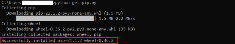 python get-pip.py while installing pip on Windows