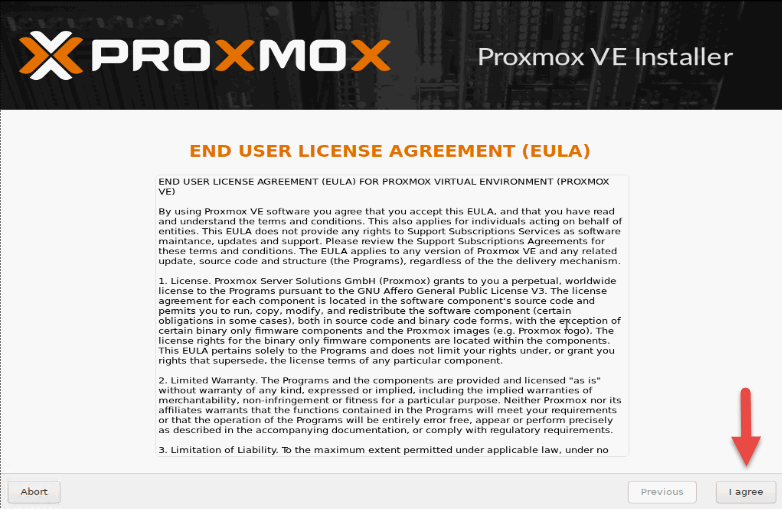 proxmox License Agreement