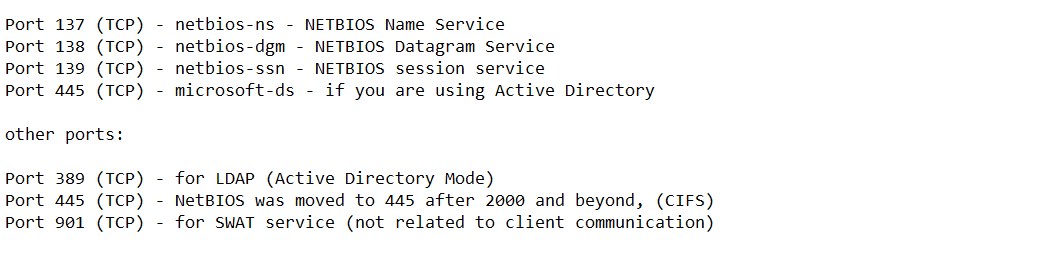 allow required ports under firewall