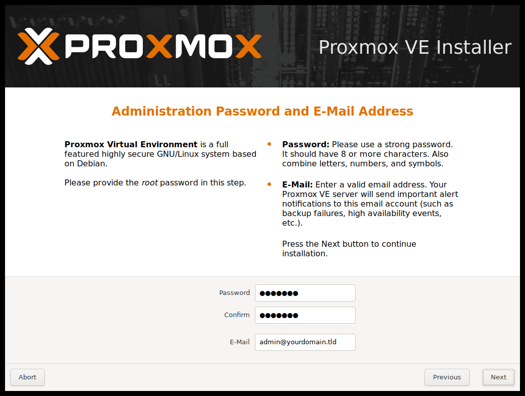 proxmox Generate password