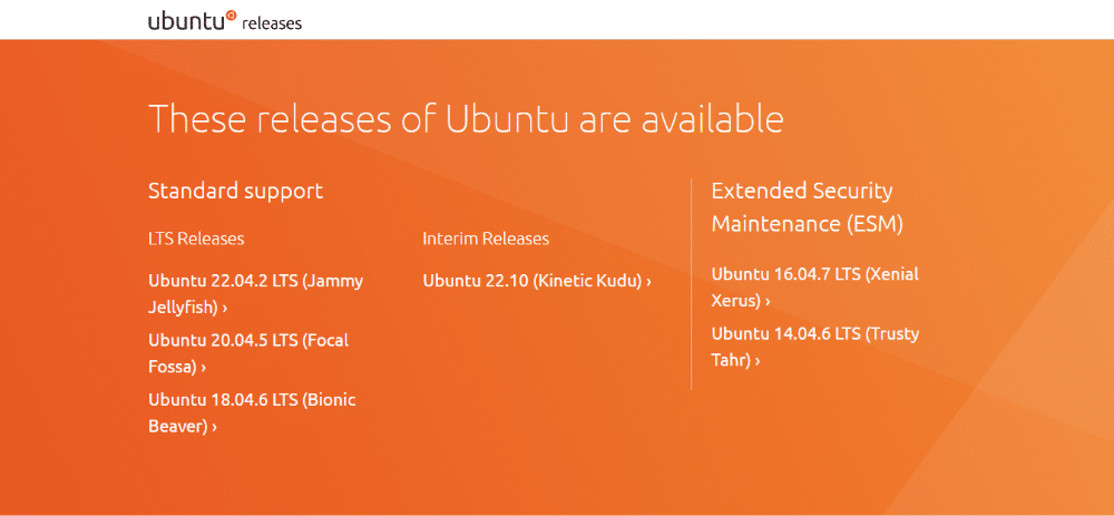 Official Ubuntu release page