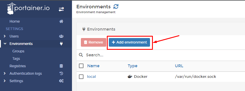 add environment