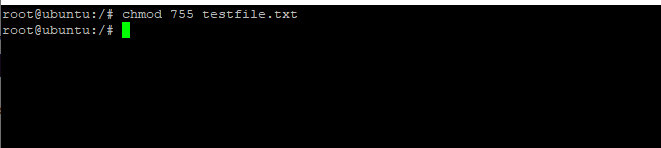 # chmod 755 testfile.txt