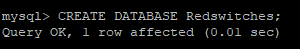 mysql> CREATE DATABASE <database_name>;
