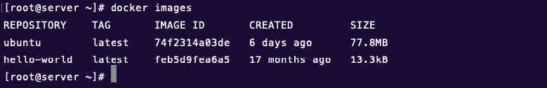 # docker images
