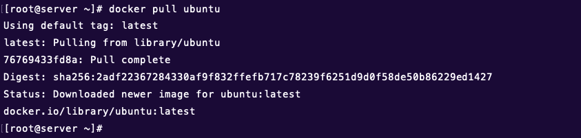 # docker pull ubuntu