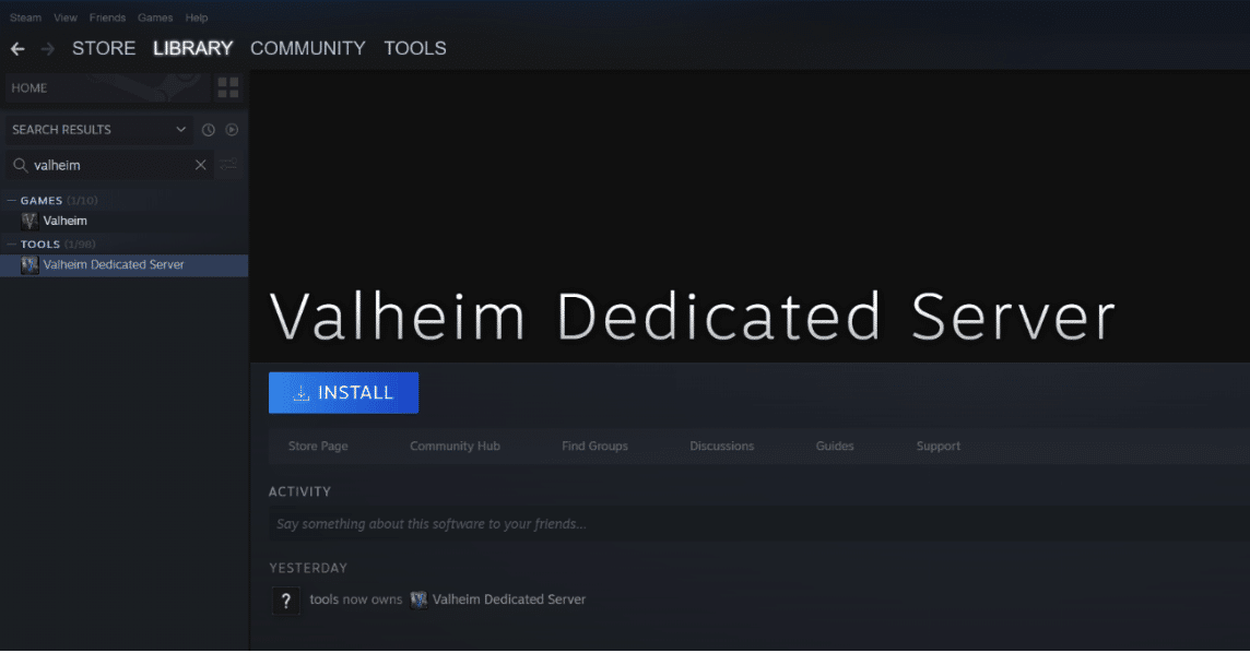 Install Valheim Dedicated Server