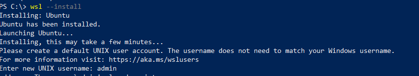 wsl --install