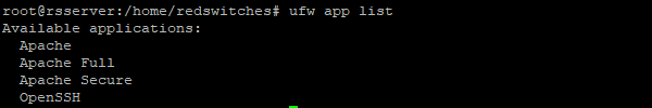 # ufw app list