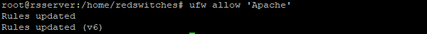 # ufw allow 'Apache.'