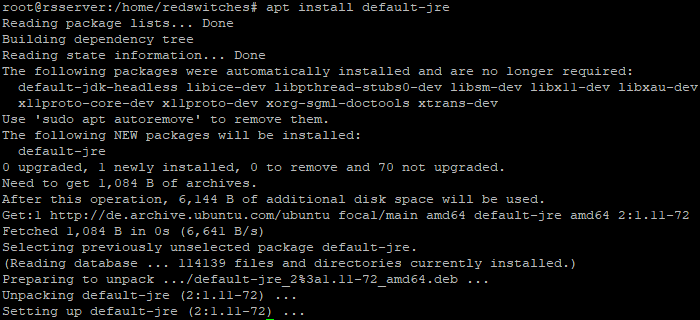 Install default open java on ubuntu