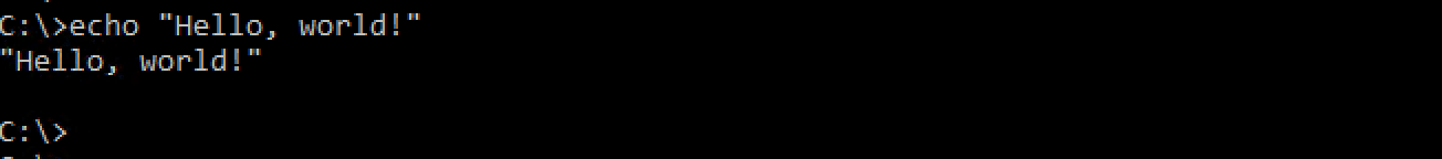 echo hello world