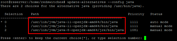 JAVA config path