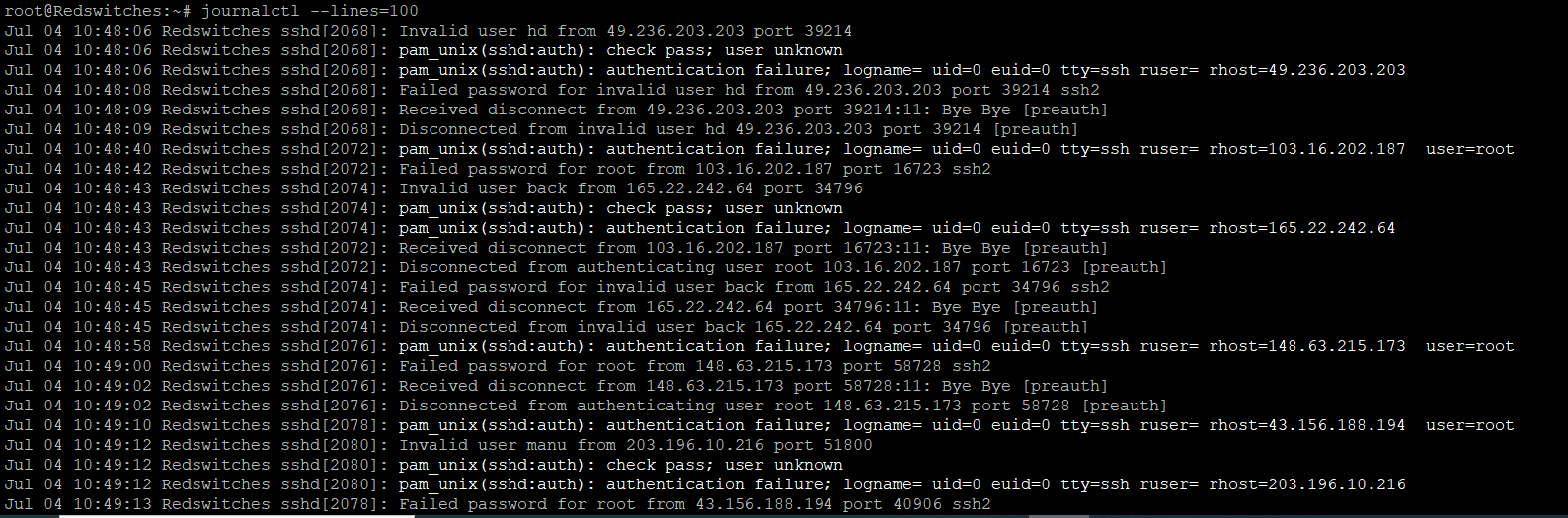 Limit the Number of Entries in journalctl