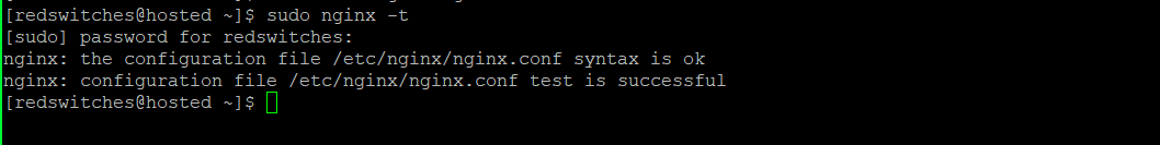 nginx syntax ok