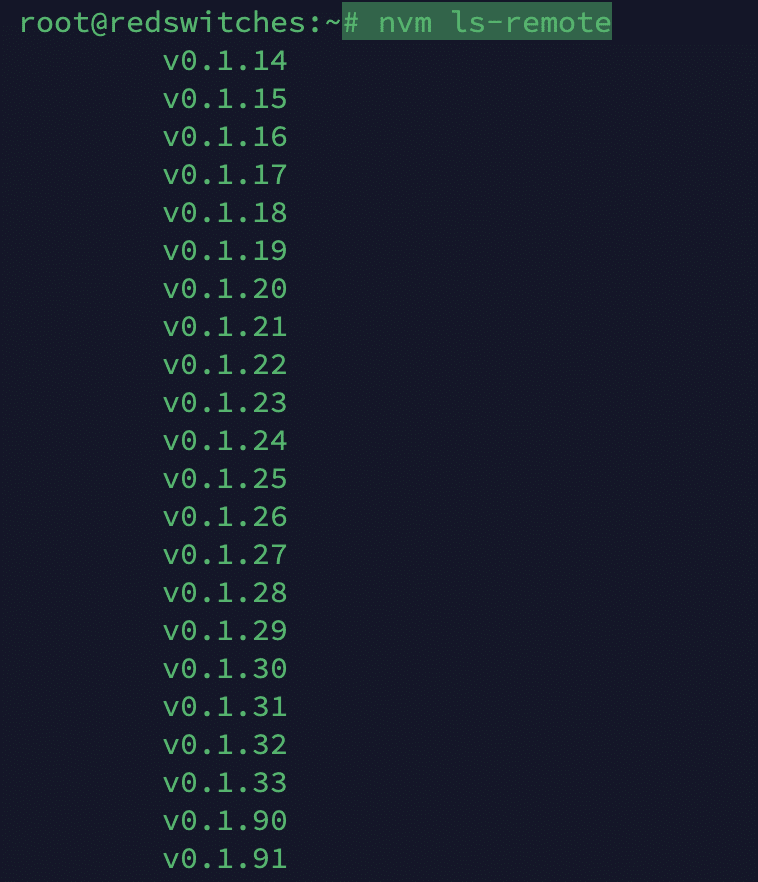 nvm_versions