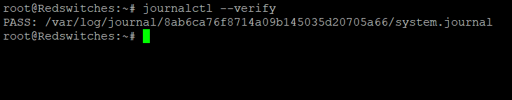 Journal Integrity Check in journalctl