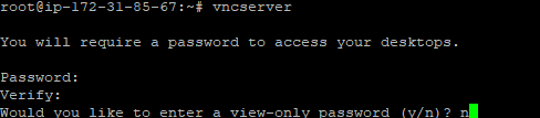 Start the VNC Server on Ubuntu