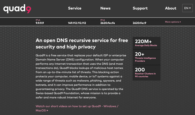 Quad9 dns