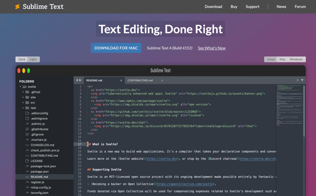 Sublime best text editor