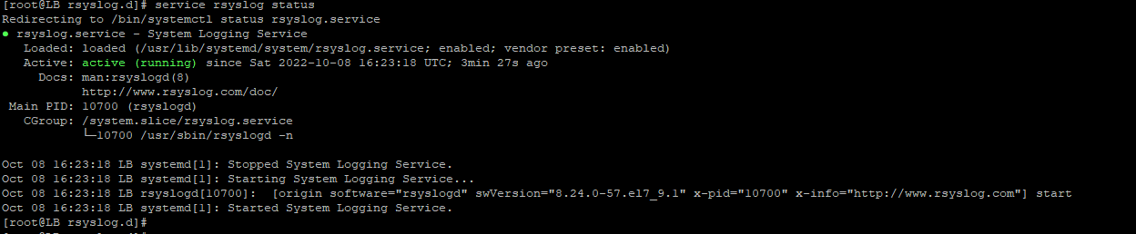 rsyslog-status