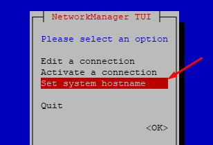 set hostname