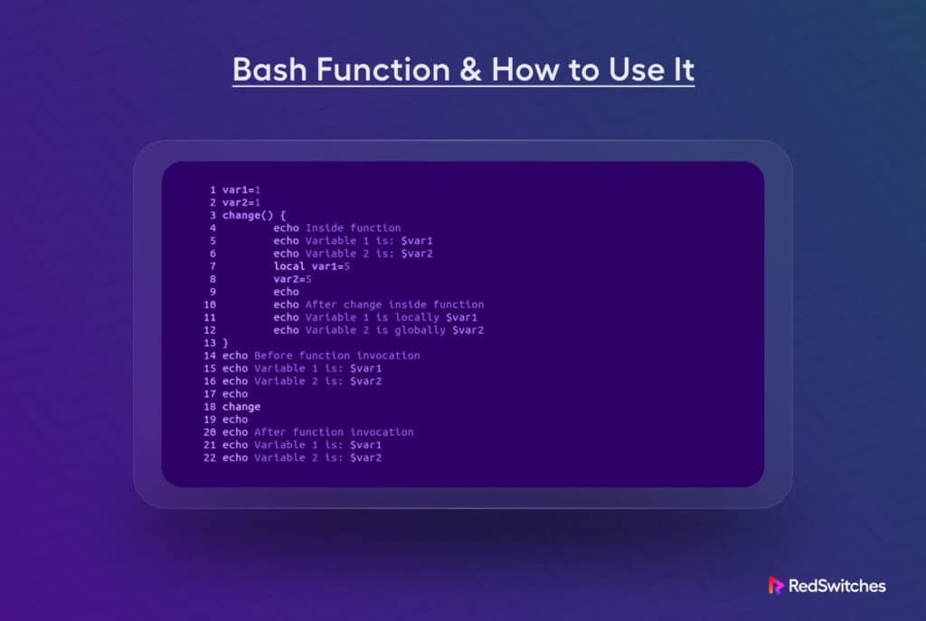 bash function