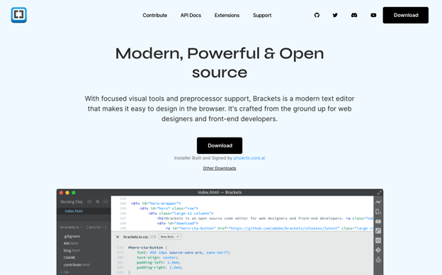 Brackets the best linux IDE