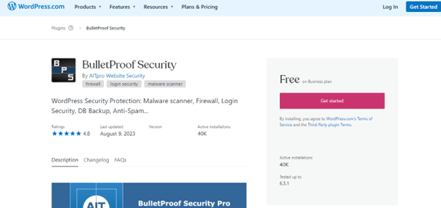 BulletProof Security wordpress security plugins