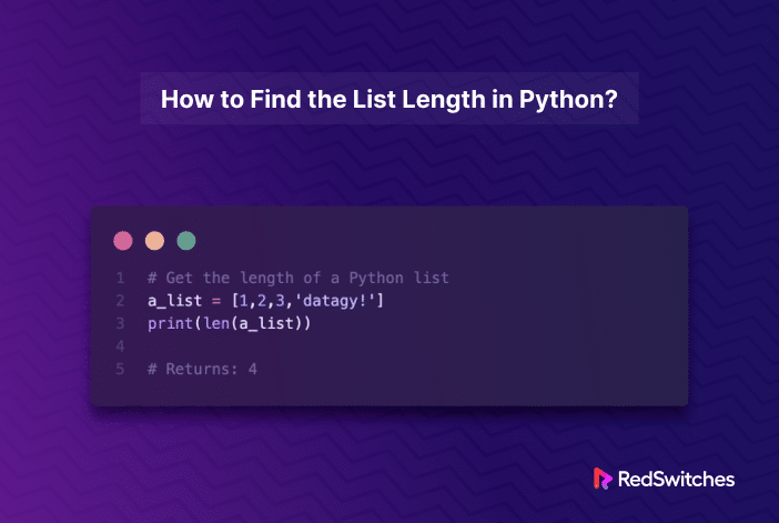 length of a list in python