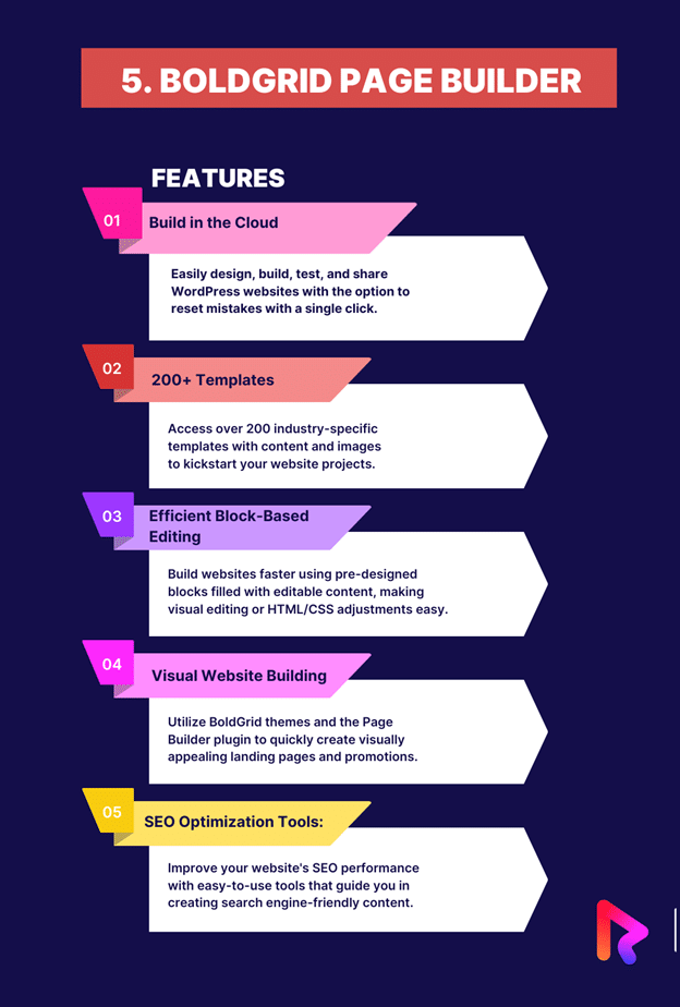 Key Features of BoldGrid WordPress Page Builder