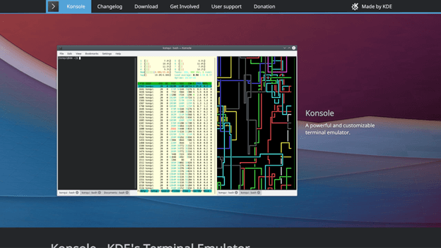 Konsole terminal for ubuntu