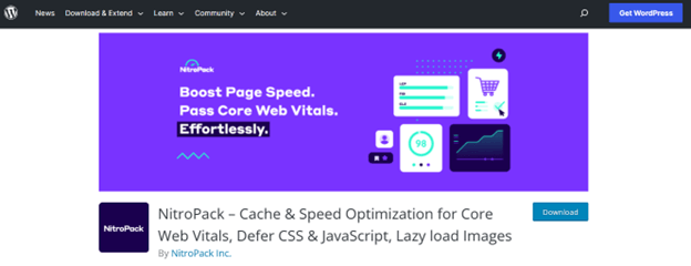 NitroPack wordpress cache plugin