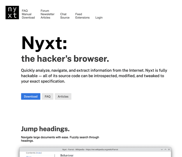 Nyxt best linux browsers