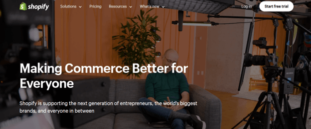 Shopify the best website builders with ecommerce