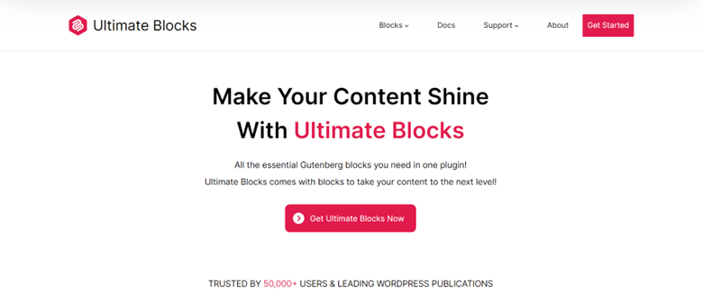 Ultimate Blocks wordpress page builder