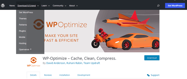 WP optimize wordpress cache plugin