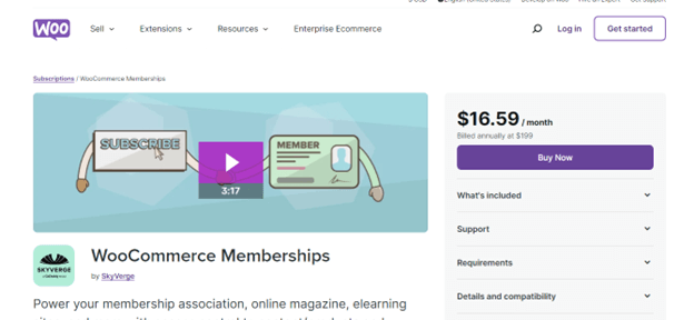 WooCommerce Memberships Plugin