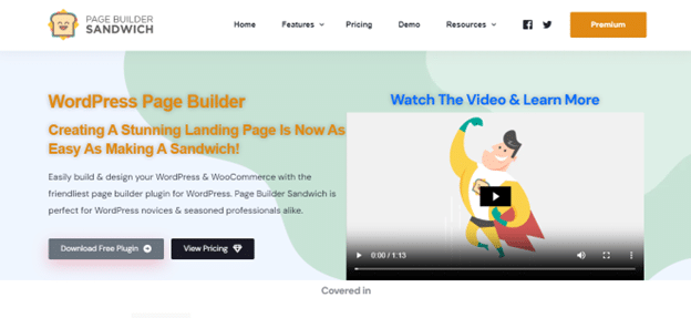 Wordpress Page Builder Sandwich