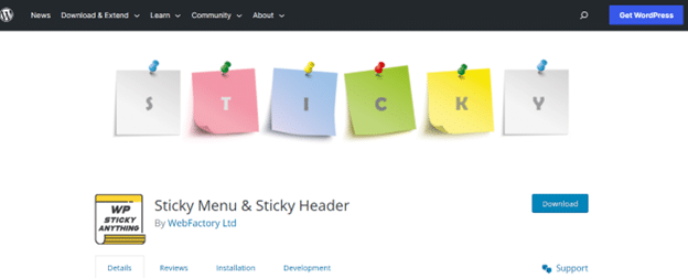 WP Sticky plugin