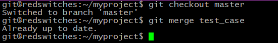 $ git checkout master