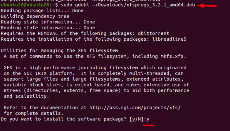 sudo gdebi <package path>