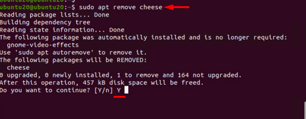 sudo apt remove <package name>