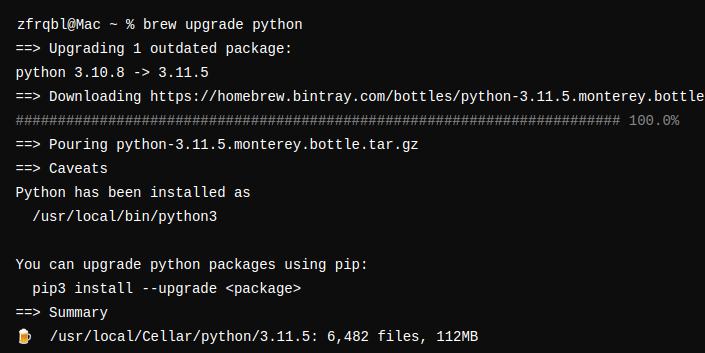 brew upgrade python